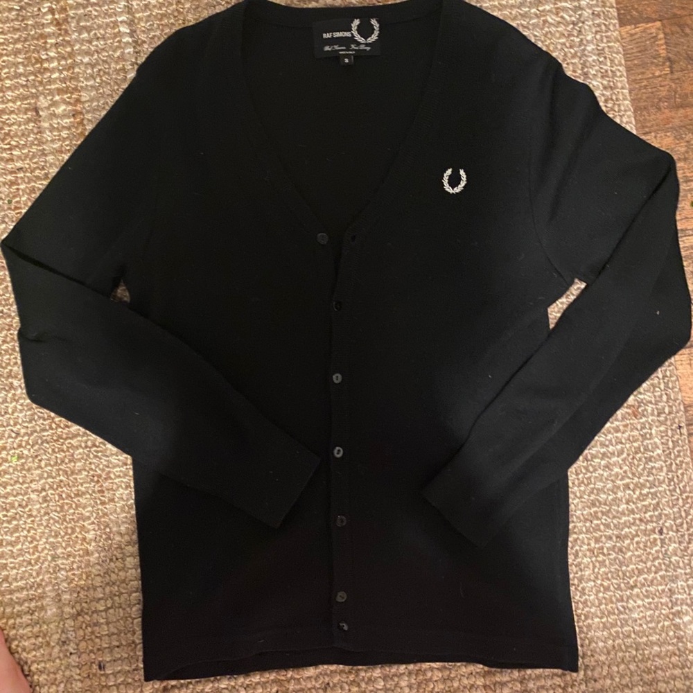 Fred Perry RAF Simons Cardigan Sweater Small Oi Punk